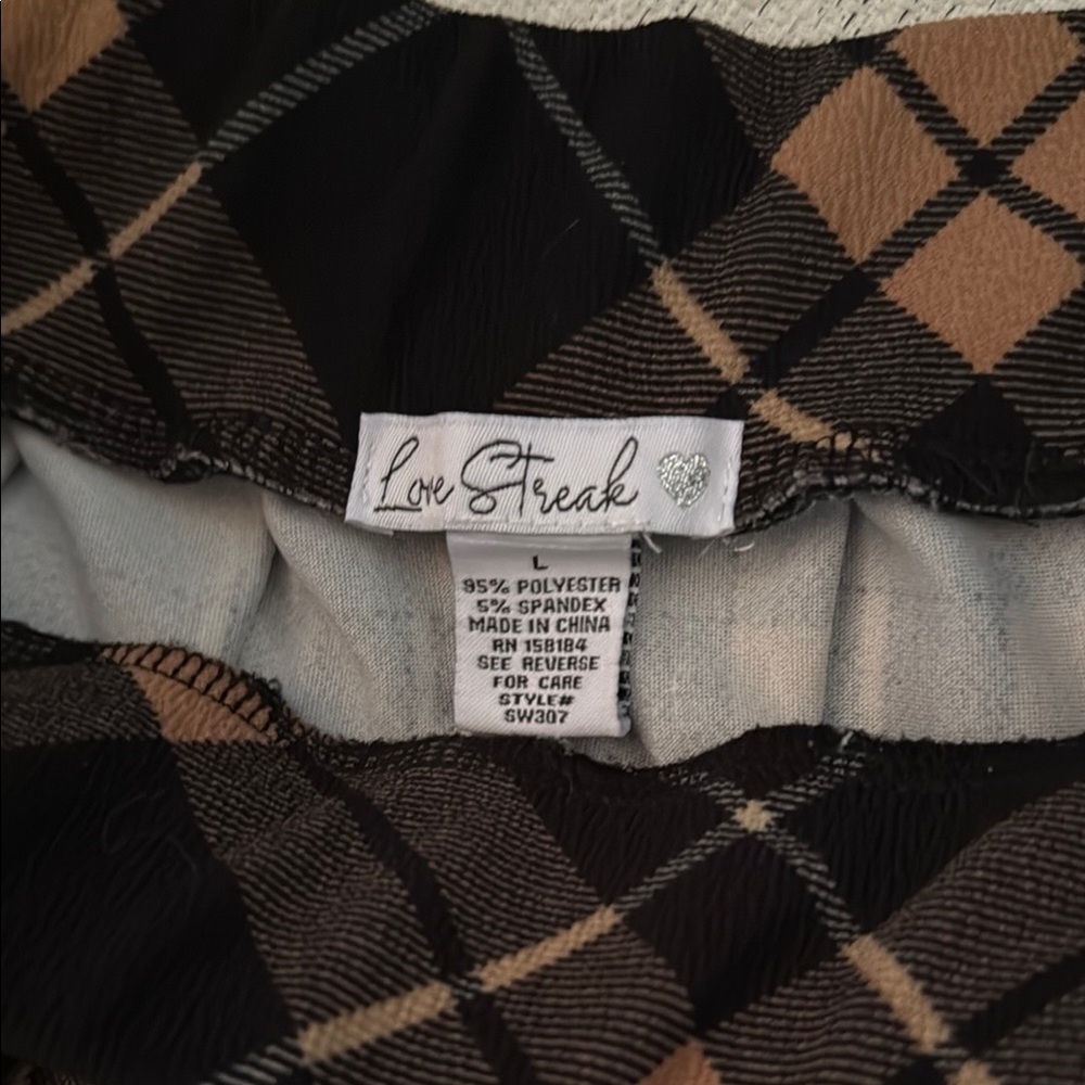 Plaid Brown and Black Women's Skirt - Picture 2 of 3